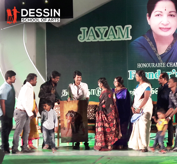 Dessin School of Arts with Film Director Bala and Veena gayathri